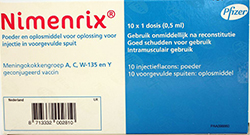 Verpakking van het vaccin Nimenrix
