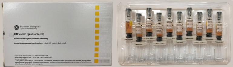 Verpakking  en spuiten van DTP-vaccin