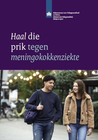 Voorpagina folder 2019 Foto folder Haal die prik tegen meningokokkenziekte 2019