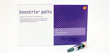verpakking en spuit DKTP-vaccin Boostrix polio